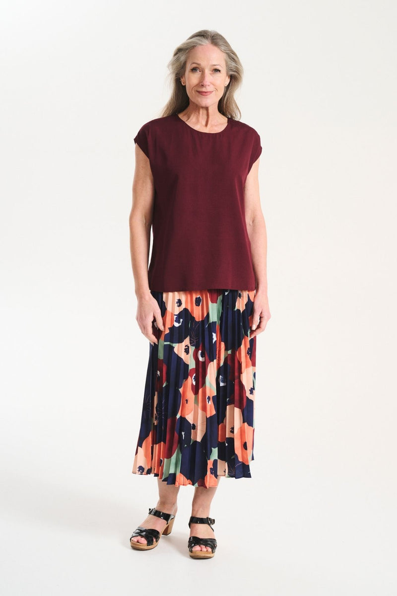 Top Zahara Peach Cotton Voile - Olga de Polga