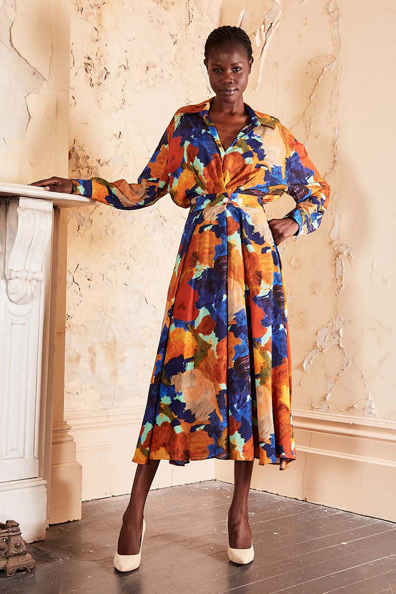 Dress Isla Fluido Storm Viscose - Olga De Polga