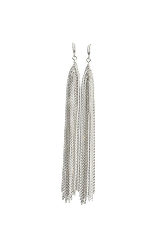 Gatsby Fringe Earrings Silver
