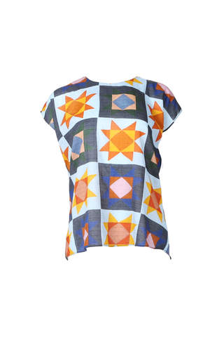 Veda Day Tee in Seersucker