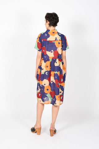 Zahara Long Villa Dress Peach in Cotton Voile