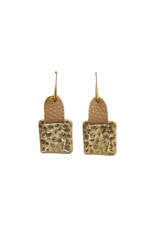 Letters from Home Earrings Gold