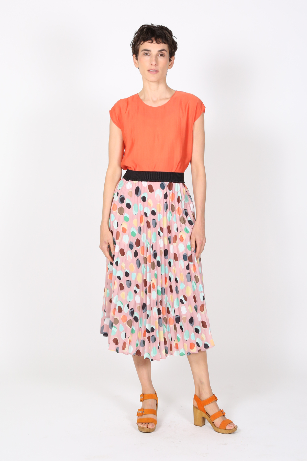 Confetti Pleated Skirt Pink