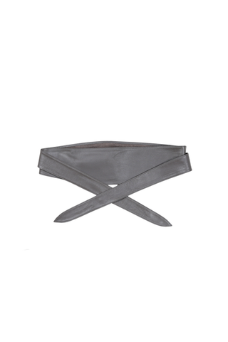 Wrap Waist Leather Belt Stone