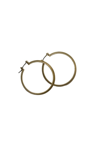Twist Hoop Earrings Gold