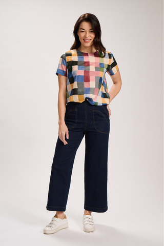 Peggy Wide Leg Jeans Indigo Wash in Denim