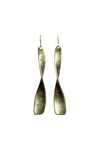 Twist Bar Earrings Gold