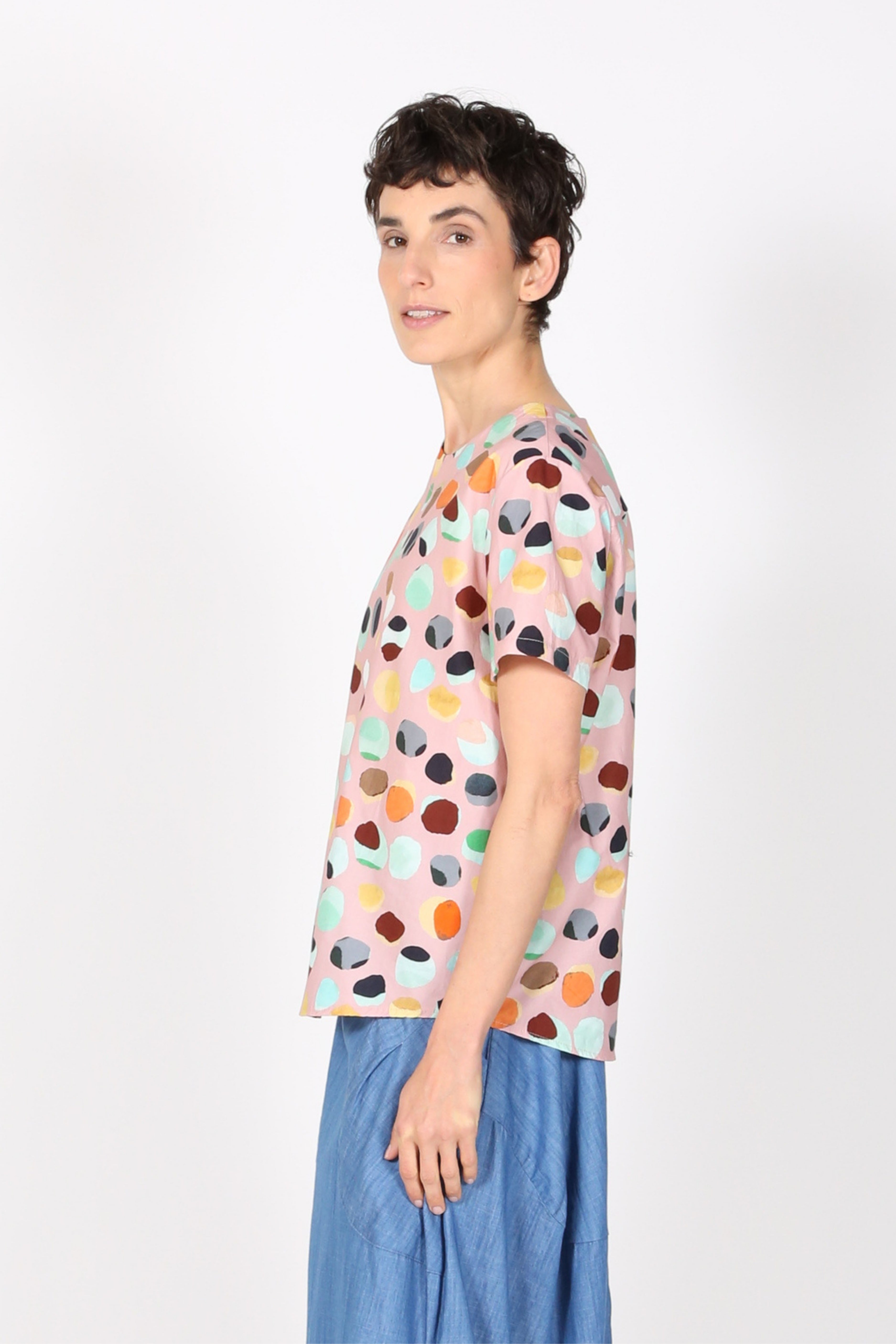 Confetti Top Pink in Cotton