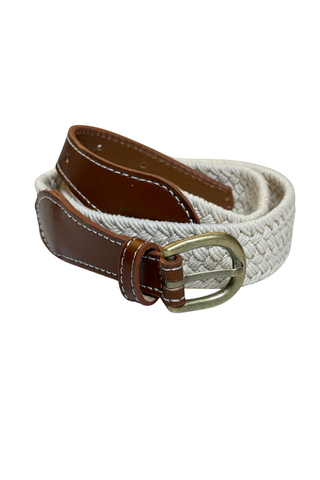 Thea Belt in Canvas and Leather Tan