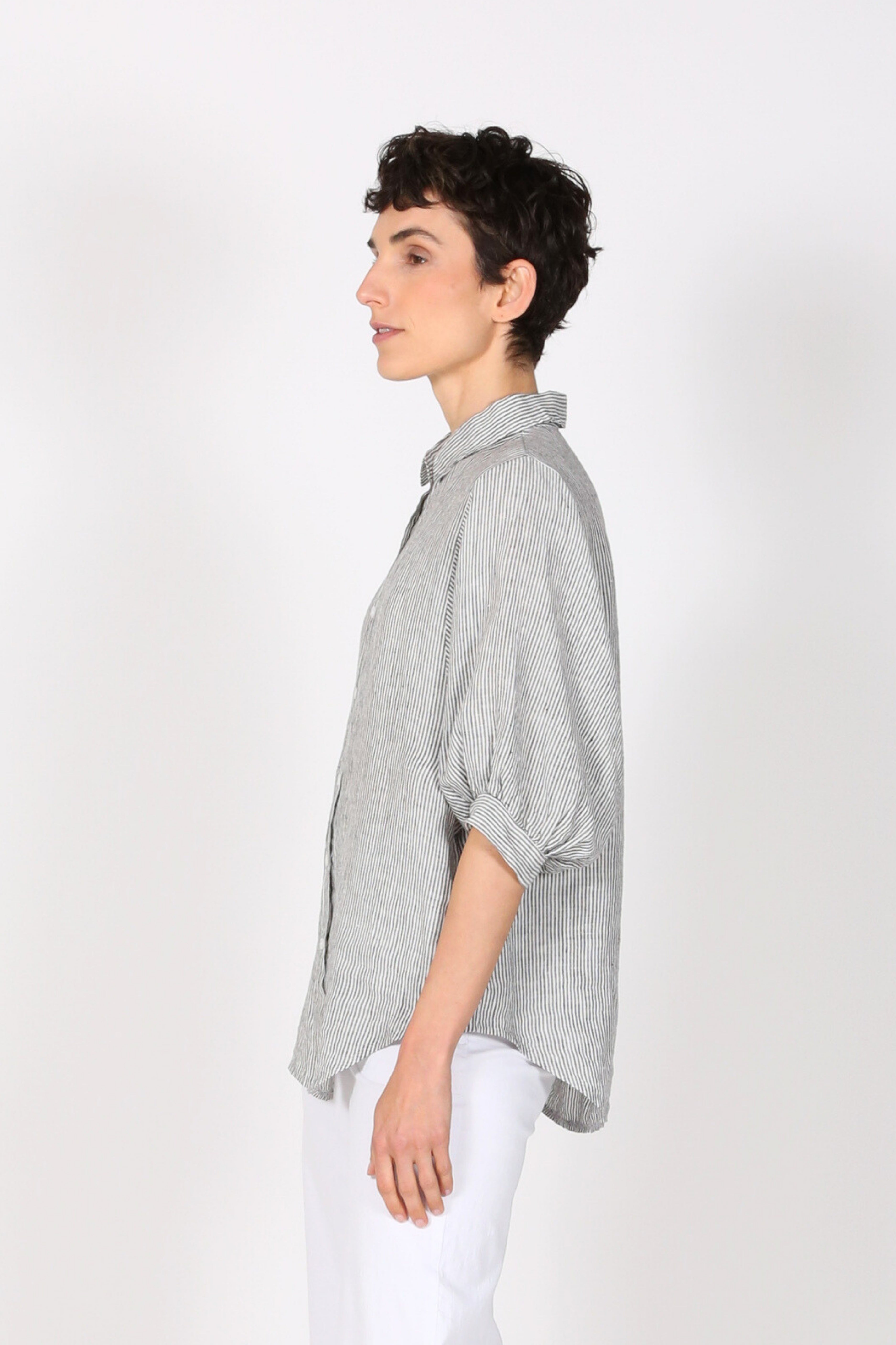 Sienna Shirt Black in Linen