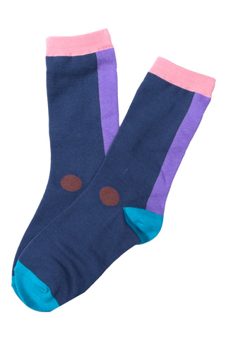 Mod Dot Socks Navy