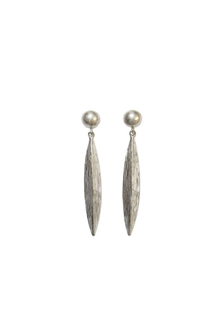 Spear Drop Studs Silver