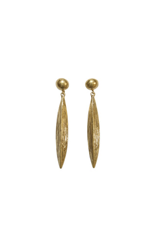 Spear Drop Studs Gold