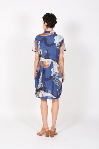 Festival Villa Dress Blue in Cotton Voile