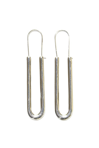 U-Link Drop Earrings Silver