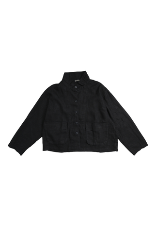 Billie Fiesta Jacket Black in Linen