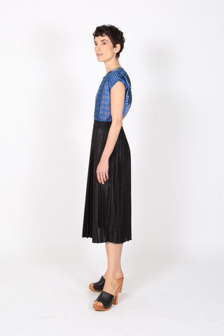 Champagne Pleat Skirt Black