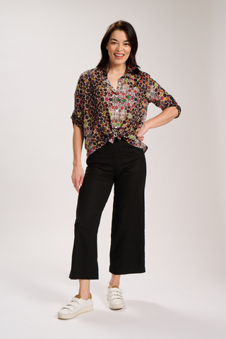 Peggy Lino Pants Black in Linen