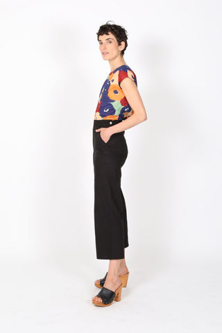 Peggy Lino Pants Black in Linen