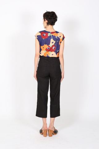 Peggy Lino Pants Black in Linen