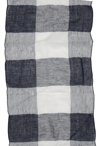 The Leonard Linen Scarf Black