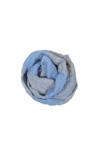 The Leonard Linen Scarf Blue