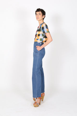 Peggy Ligera Pants Long Light Wash in Summer Denim