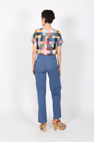 Peggy Ligera Pants Long Light Wash in Summer Denim