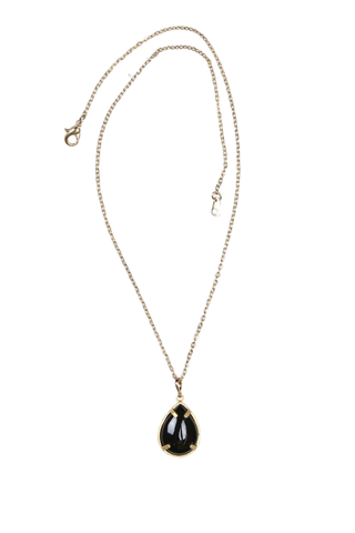 Drop Stone Necklace Onyx