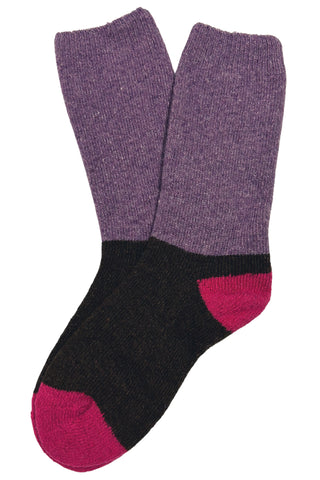 Terrific Triple Tone Wool Socks Purple