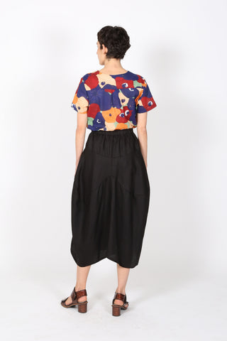 Milwaukee Solenne Skirt Black in Linen/Tencel