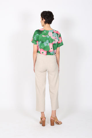 Peggy Lino Pants Oat in Linen