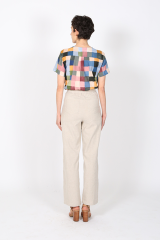 Santana Lino Pants Oat in Linen