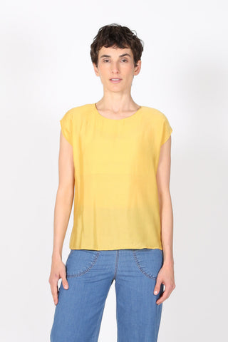 Skyscraper Tee Yellow in Fine Tencel