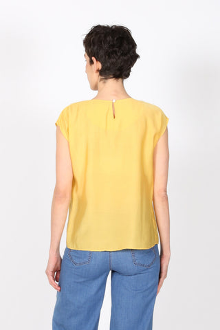 Skyscraper Tee Yellow in Fine Tencel