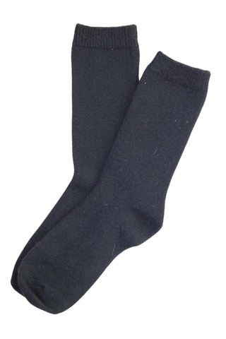 Clara Cashmere & Wool Socks Black