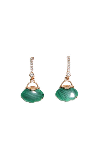 Little Luxe Drop Earrings Green