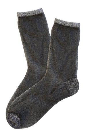 Signal Metallic Glitter Socks Black