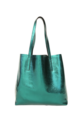 Atlas Leather Tote and Purse Emerald
