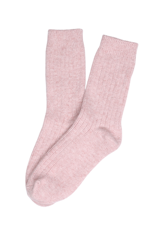 Vera Cashmere & Wool Socks Pink