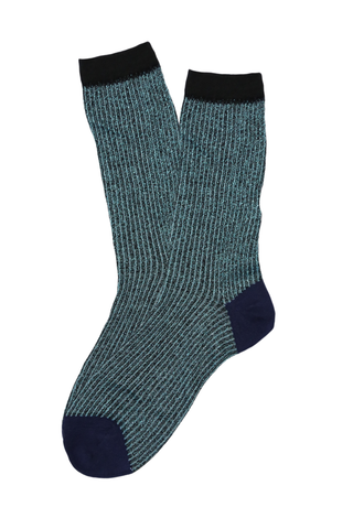 Monaco Glitter Socks Teal