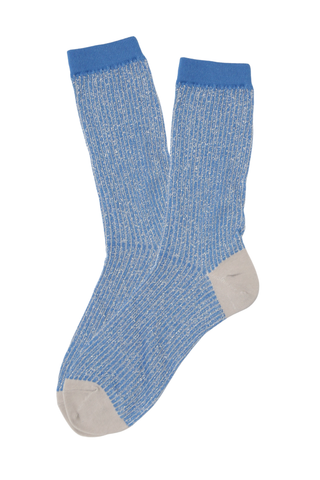 Monaco Glitter Socks Blue