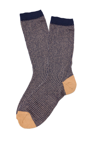 Monaco Glitter Socks Navy