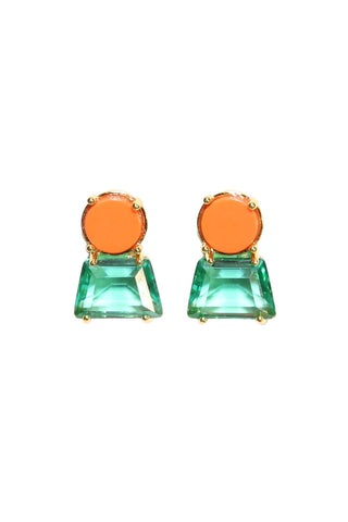 Capri Earrings Tangerine & Mint