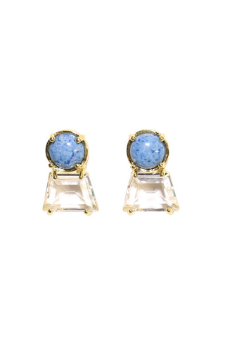 Capri Earrings Sky Blue & Crystal