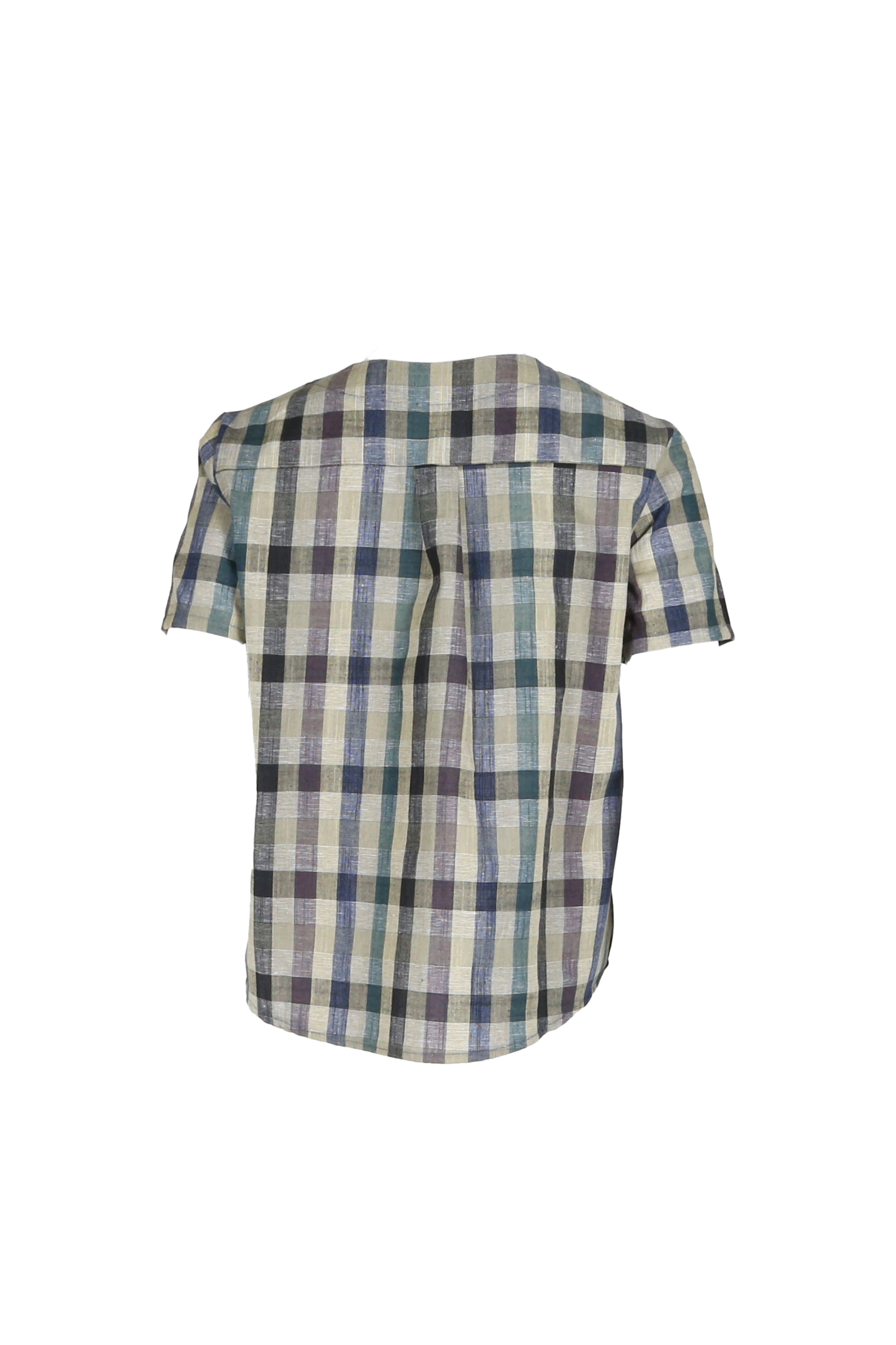 Tangier Green Top in Linen/Cotton