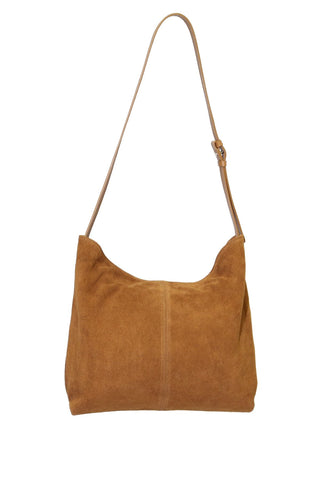 Lampas Soft Leather Boho Bag Caramel Suede