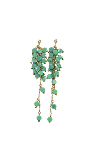 Cascade Bead Earrings Sea Blue