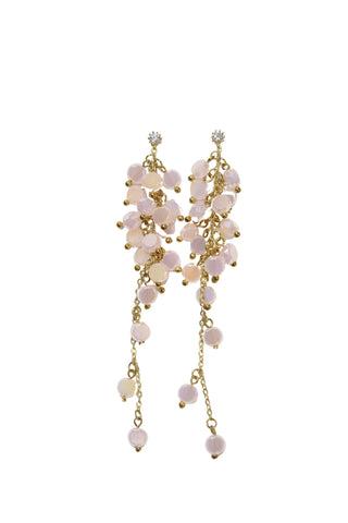 Cascade Bead Earrings Powder Pink