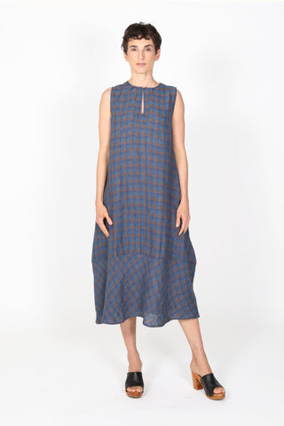 Bruges Dress Blue in Linen